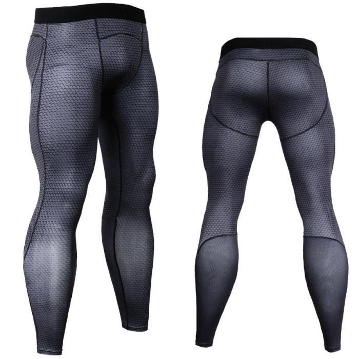 Men'S Sport Running Pants Tights Compression Pants Men Fitness Leggings Tights Workout Quick Dry Breathable Long Pants