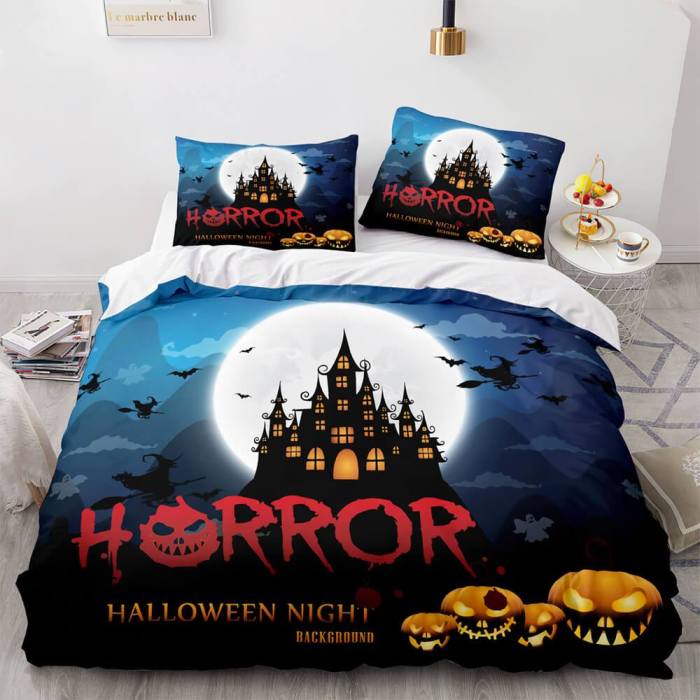 Horror Halloween Decor Bedding Sets Duvet Covers Comforter Bed Sheets