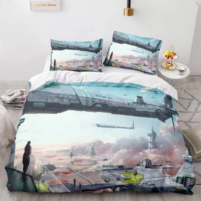Star Citizen Bedding Sets 3 Piece Duvet Covers Comforter Bed Sheets