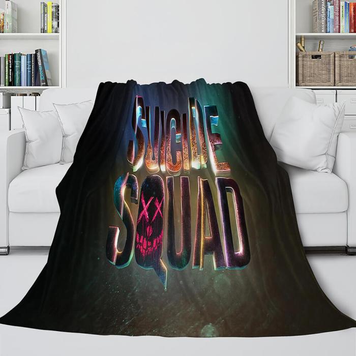 The Suicide Squad Harley Quinn Flannel Fleece Throw Cosplay Blanket