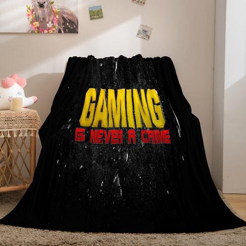 Gamer Cosplay Flannel Blanket Throw Comforter Sets Bedding Blanket