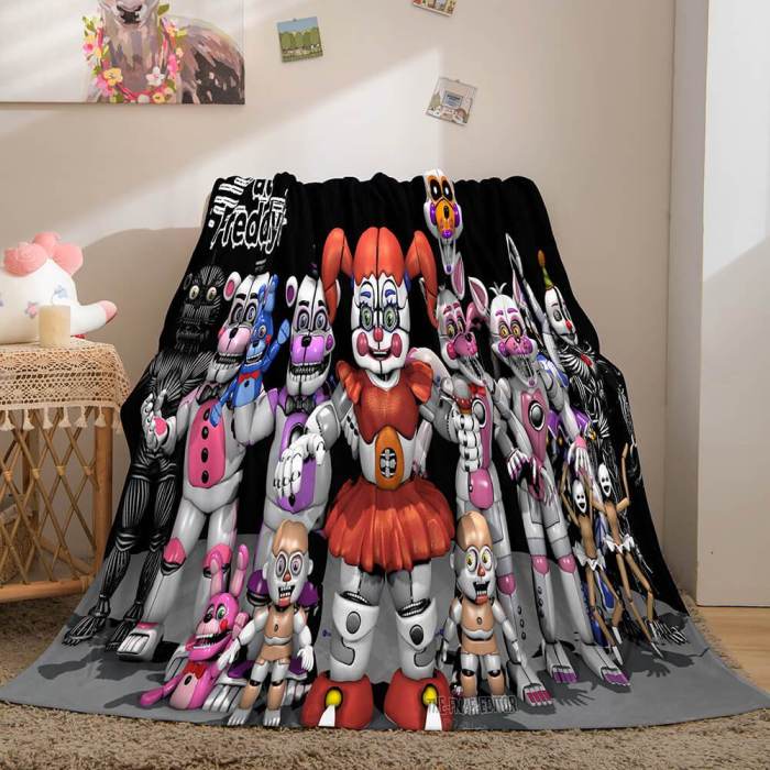 Game Five Nights At Freddy'S Cosplay Blanket Flannel Caroset Throw