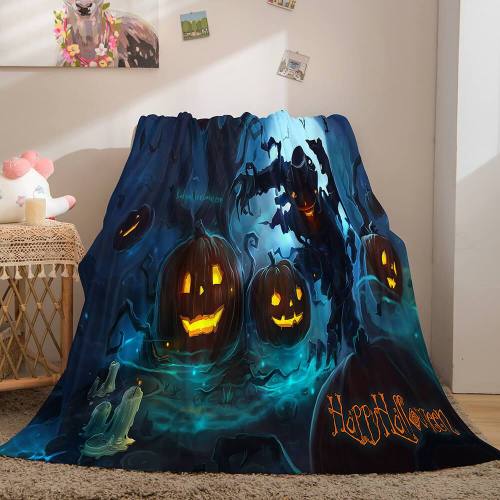 Halloween Flannel Caroset Throw Cosplay Blanket Comforter Set