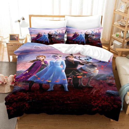 Frozen 2 Cosplay Bedding Set Comforter Bed Sheets Full Duvet Cover Set