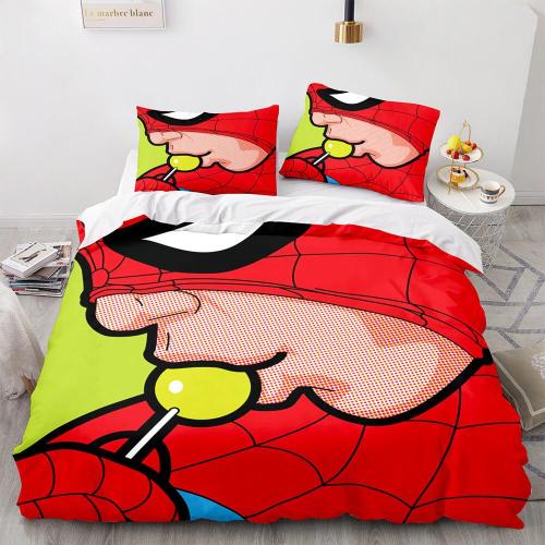 Spiderman Cosplay 3 Piece Comforter Bedding Set Duvet Cover Bed Sheets