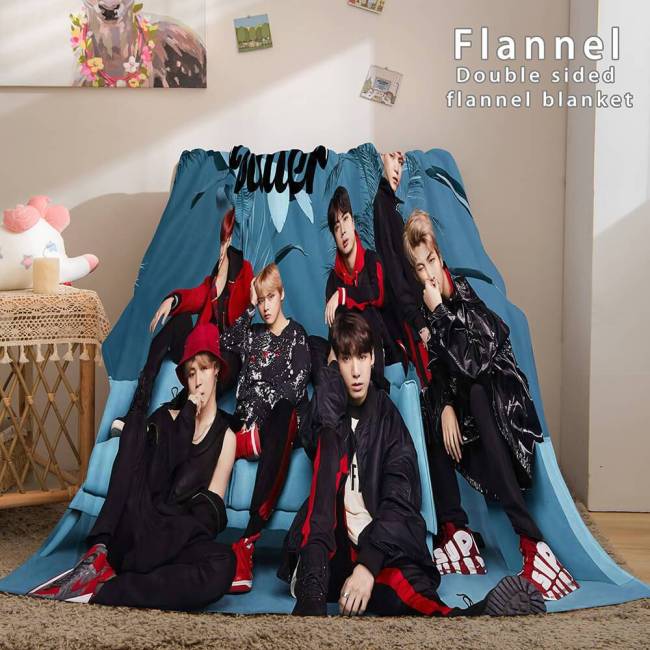 Bts Butter Cosplay Flannel Blanket Throw Comforter Bedding Sets