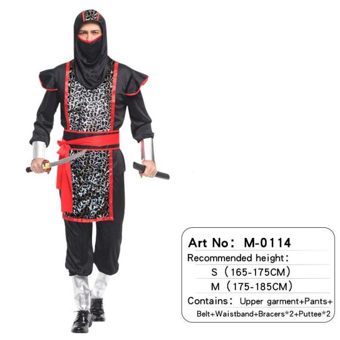 Halloween  Costumes Carnival For Adult Men Women Ninja Cosplay Party Performance Primitive Clothing Dress