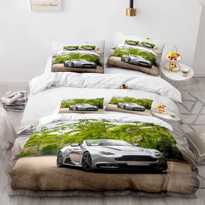 Aston Martin Car Cosplay Comforter Bedding Set Duvet Covers Bed Sheets