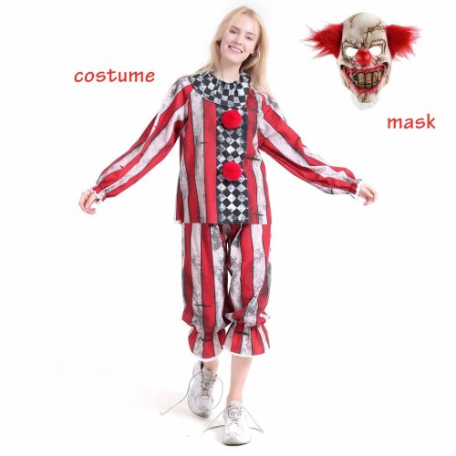 Halloween Costumes Adult Funny Party Clown Costume Naughty Joker Jester Uniform Fancy Dress Cosplay For Men Women