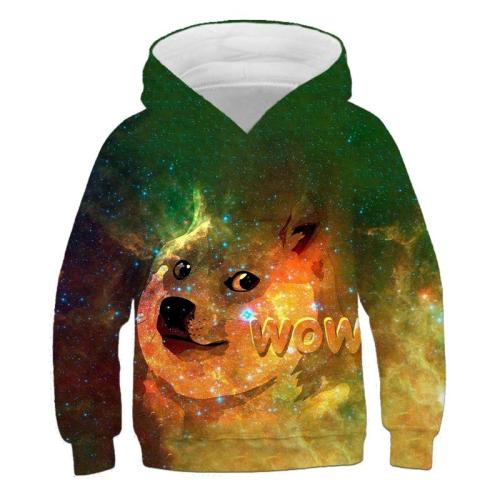 Funny Wow Dog Hoodies Kids Cartoon Unicorn Sweatshirts For Boys Girls 3D Print Children'S Comfortable Clothes Sports Autumn