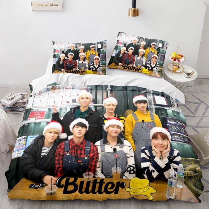 Bts Butter Cosplay Soft Bedding Set Full Duvet Covers Bed Sheets
