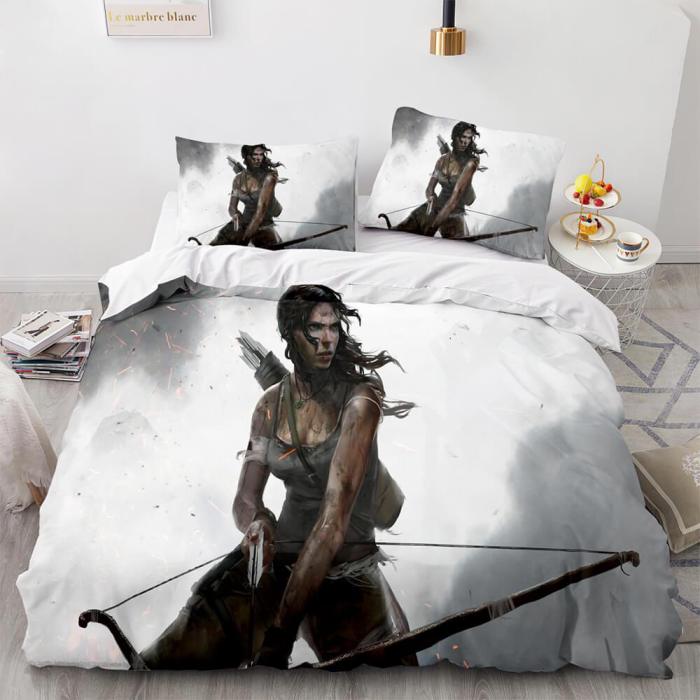 Tomb Raider Cosplay Comforter Bedding Sets Duvet Covers Bed Sheets