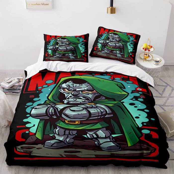 Marvel Comics Cosplay Bedding Set Duvet Cover Comforter Bed Sheets