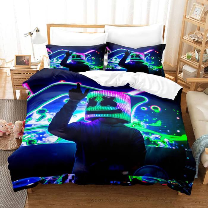 Dj Marshmello Cosplay Bedding Sets Duvet Covers Comforter Bed Sheets