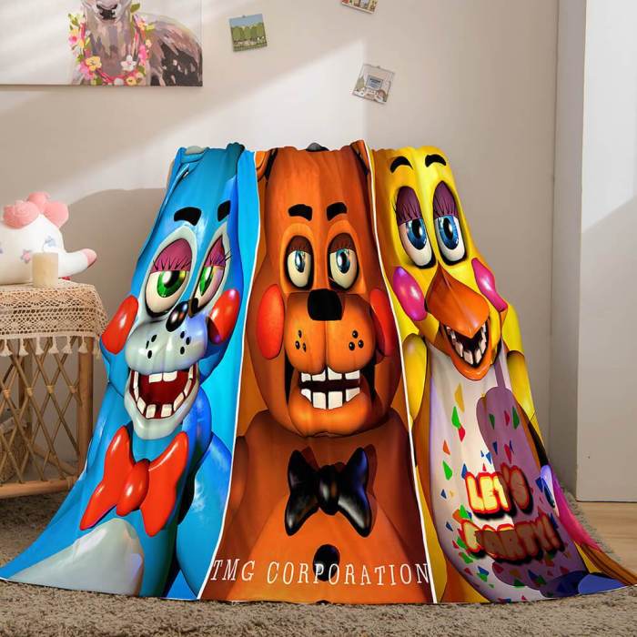 Five Nights At Freddy'S Flannel Caroset Throw Cosplay Blanket Comforter Set
