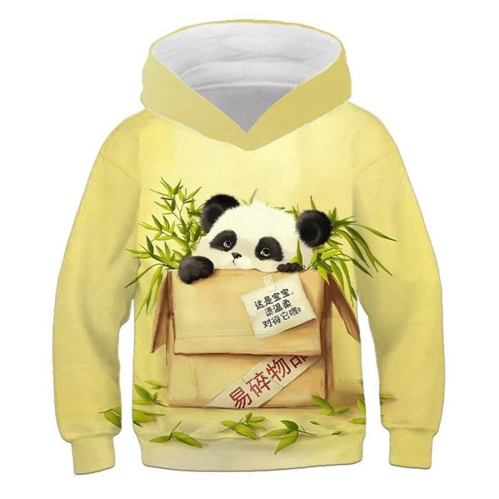 Baby Girls Clothes Cute Panda 3D Print Hoodies Kids Sweatshirts Hoodie Sweater For Children Outwfits Baby Boys Long Tops