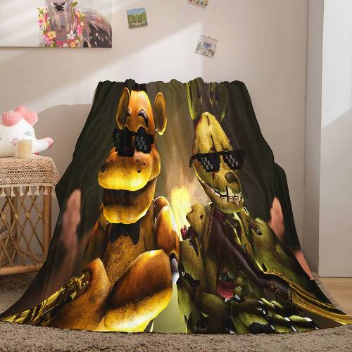 Game Five Nights At Freddy'S Flannel Caroset Throw Cosplay Blanket Comforter Set