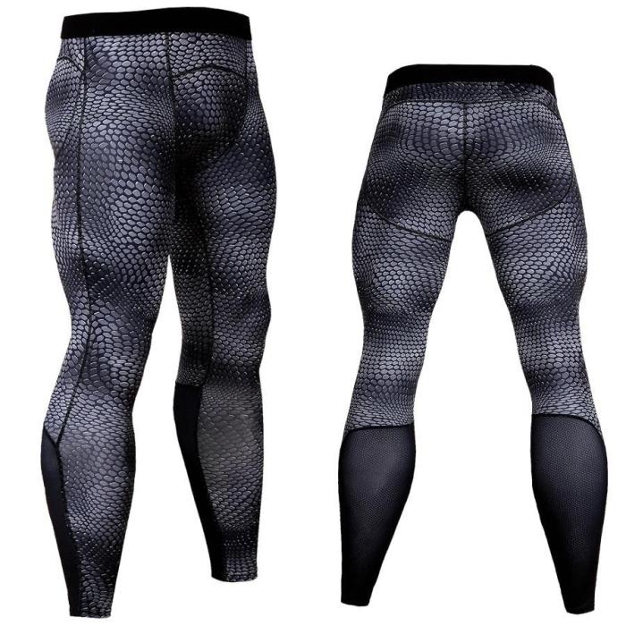Men'S Sport Running Pants Tights Compression Pants Men Fitness Leggings Tights Workout Quick Dry Breathable Long Pants