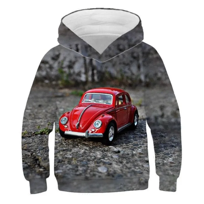 Children Harajuku Cartoon Little Car Bus Hoodies Funny Baby Clothes Boy/Girl 3D Hoodie Sweatshirts Kids Clothes