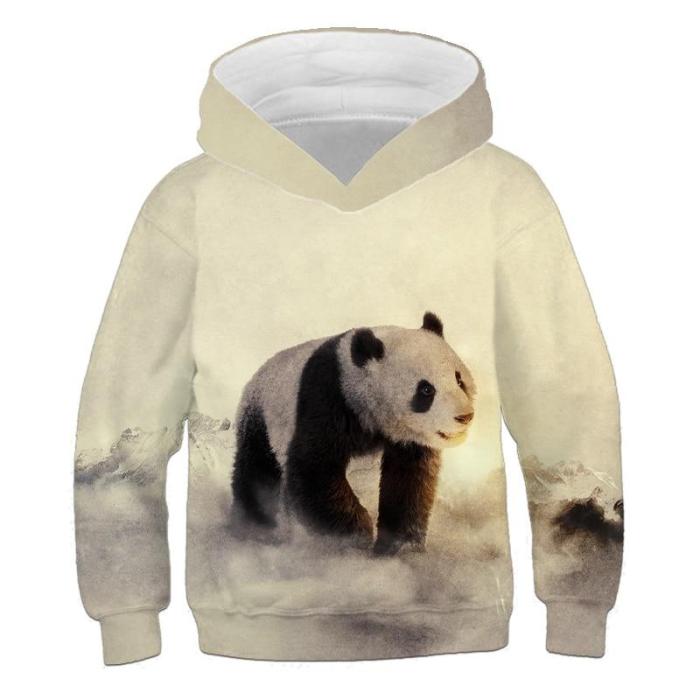 Baby Girls Clothes Cute Panda 3D Print Hoodies Kids Sweatshirts Hoodie Sweater For Children Outwfits Baby Boys Long Tops