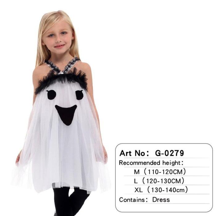 Halloween Purim Carnival Scary Costumes Kids Children White Ghost Costume Cosplay Robe For Boys Girls Christmas Gift