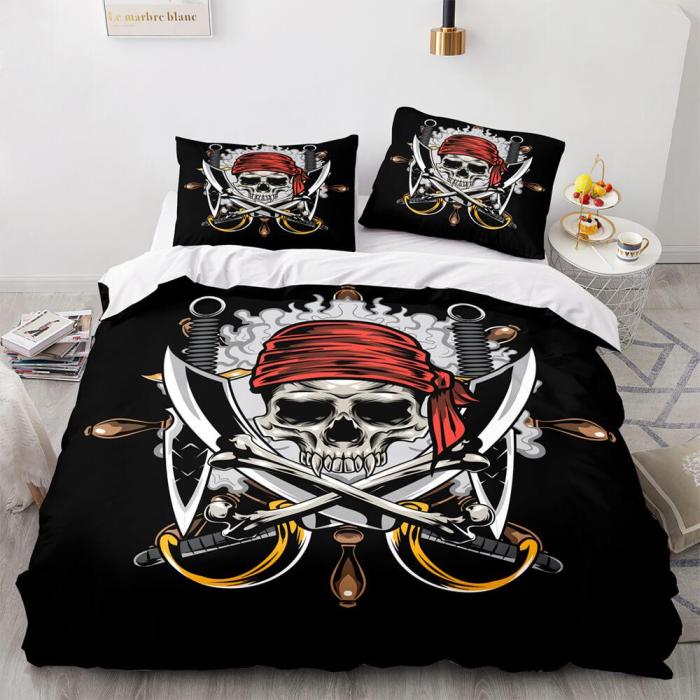 Halloween Horror Skeleton Skull Bedding Sets Duvet Covers Bed Sheets