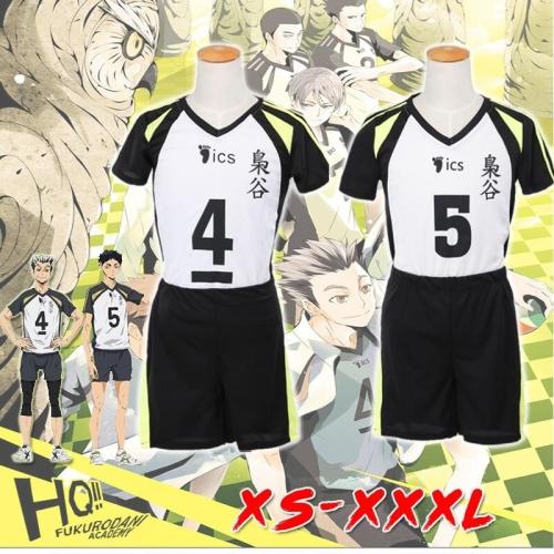 Anime Haikyuu!! Fukurodani Bokuto Koutarou Akaashi Keiji Uniform T-Shirt  Shorts Cosplay Costume Haikiyu Jersey Sportswear