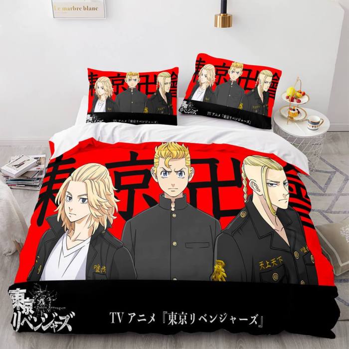 Tokyo Revengers Cosplay Bedding Set Duvet Covers Comforter Bed Sheets