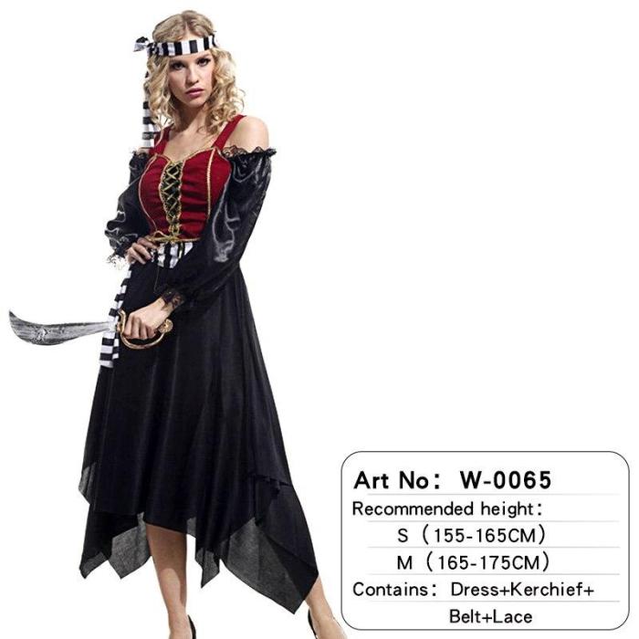 Halloween Sexy Women Pirate Cosplay Costume Fancy Party Dress Carnival Performance Party Christmas Gifts