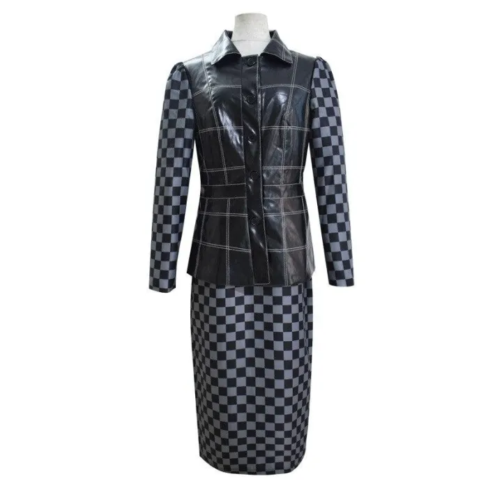 Cruella De Vil Cosplay Costume Movie Super Villain Character Uniform Costume For Women Wig Halloween Set