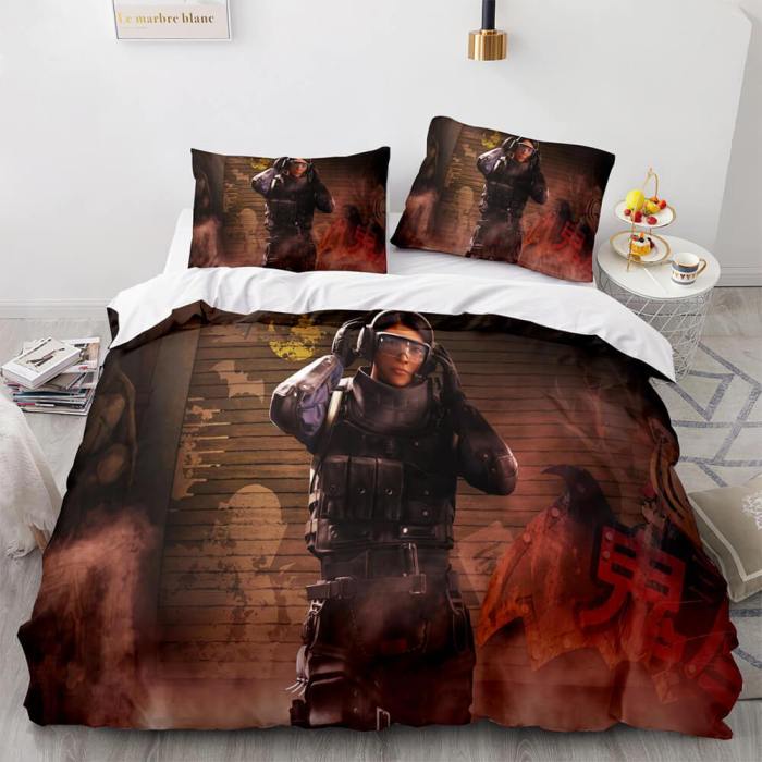Rainbow Six Siege Cosplay Bedding Set Quilt Duvet Covers Bed Sheets