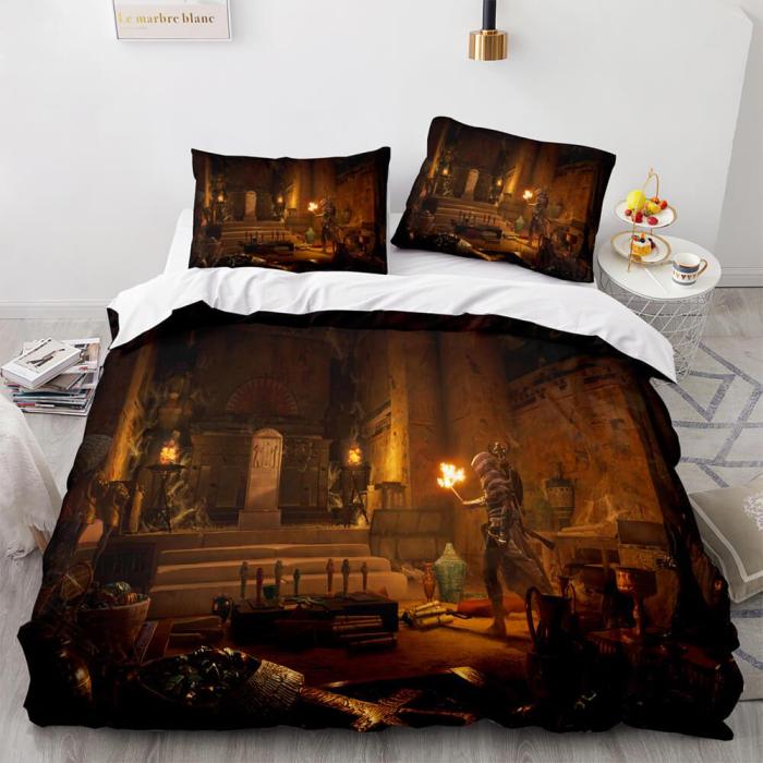 Assassin'S Creed Odyssey Cosplay Bedding Set Duvet Covers Bed Sheets