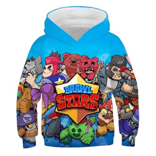 Boys Bravl Stars 3D Print Hoodies Kid Clothes Girls Game Cartoon Fashion Children Clothing Long Sleeve Sweatshirts Baby Tops