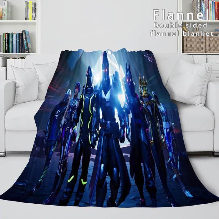 Fortnite Cosplay Flannel Blanket Throw Blanket Comforter Bedding Sets