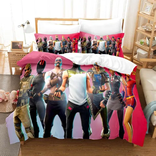 Fortnite Cosplay Bedding Set Duvet Cover Comforter Bed Sheets