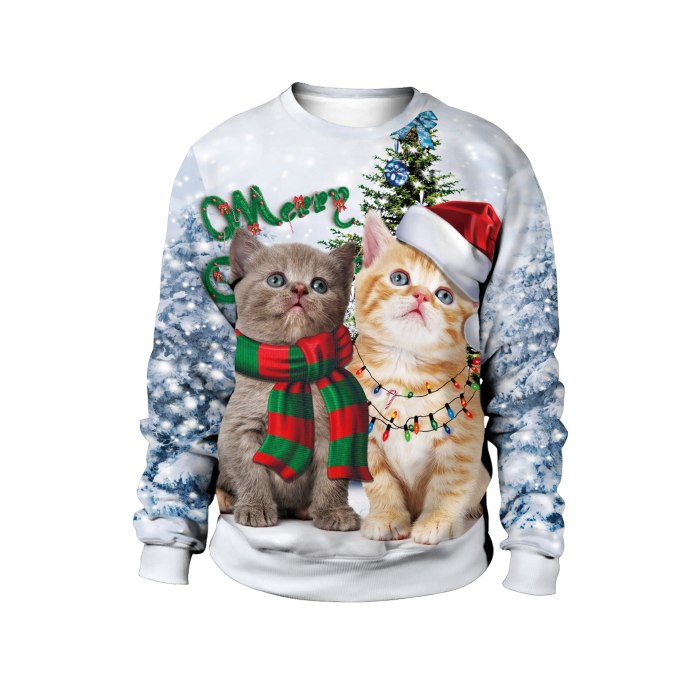 Fashion Ugly Christmas Sweater Men Women Round Neck Holiday Xmas 3D Funny Pullover Tops Couple