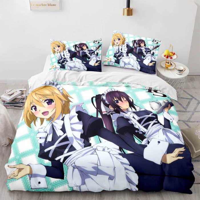 Japan Maid Cute Loli Cosplay Bedding Set Quilt Duvet Covers Bed Sheets