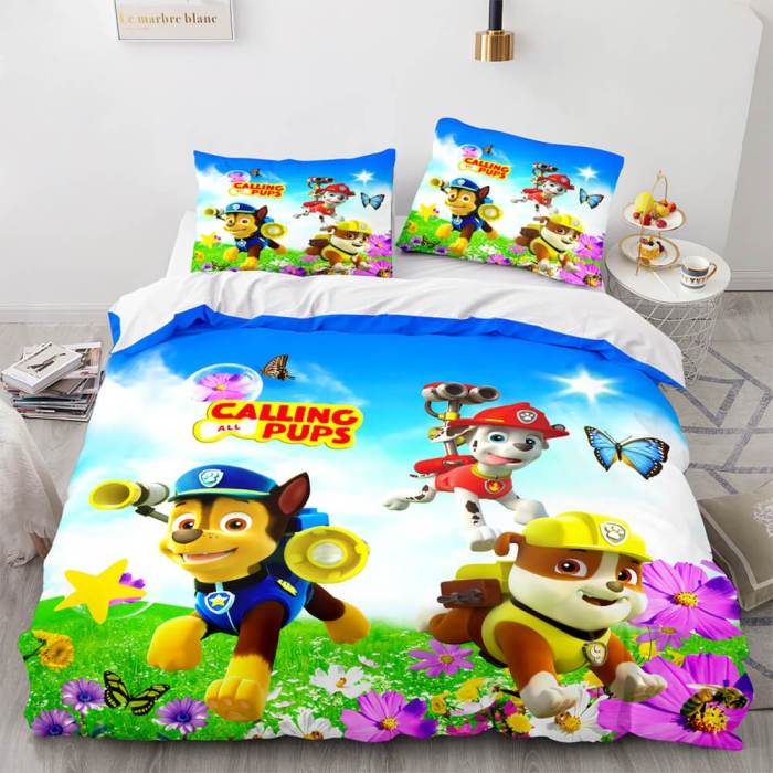 Paw Patrol Cosplay Bedding Sets Duvet Covers Comforter Bed Sheets