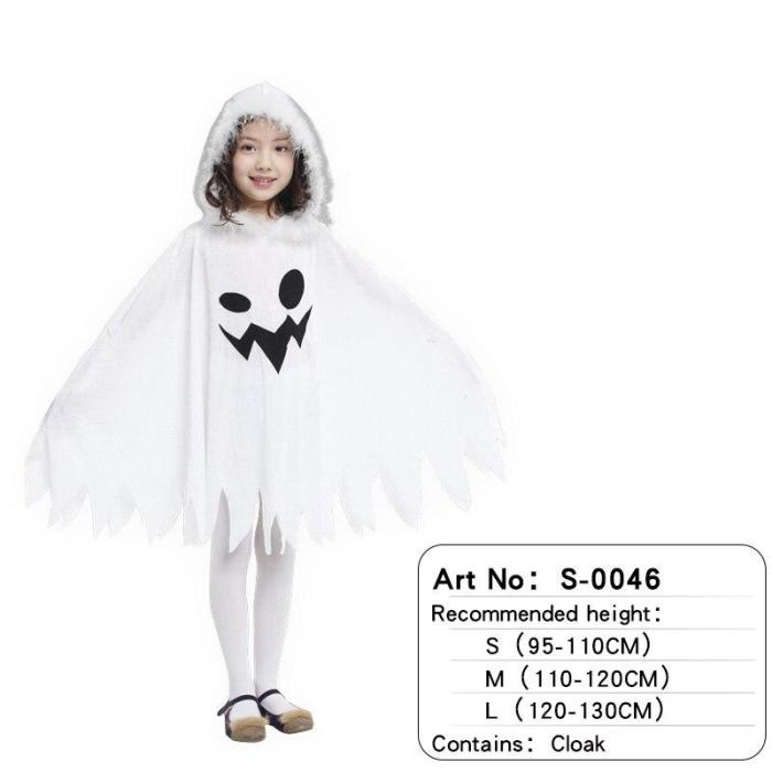 Halloween Witch Cloak Headwear Gown Robe Cosplay Costumes Coat Cloak Witch Hat Girl Party Costumes For Kid Chirstmas