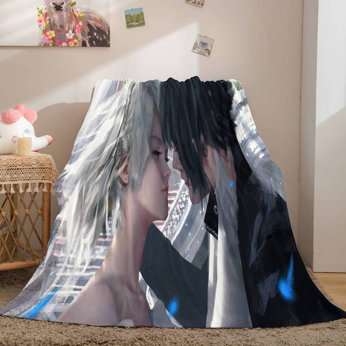 Game Ghost Blade Cosplay Flannel Fleece Blanket Comforter Bedding Sets