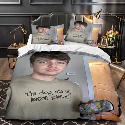 Karl Jacobs Cosplay 3 Piece Bedding Sets Duvet Covers Bed Sheets
