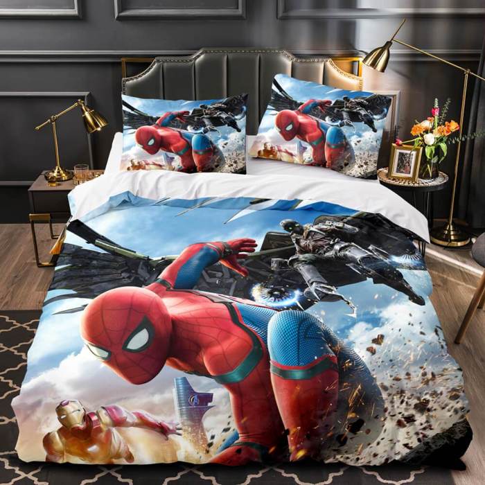 Spider-Man Homecoming Cosplay Bedding Sets Duvet Covers Bed Sheets