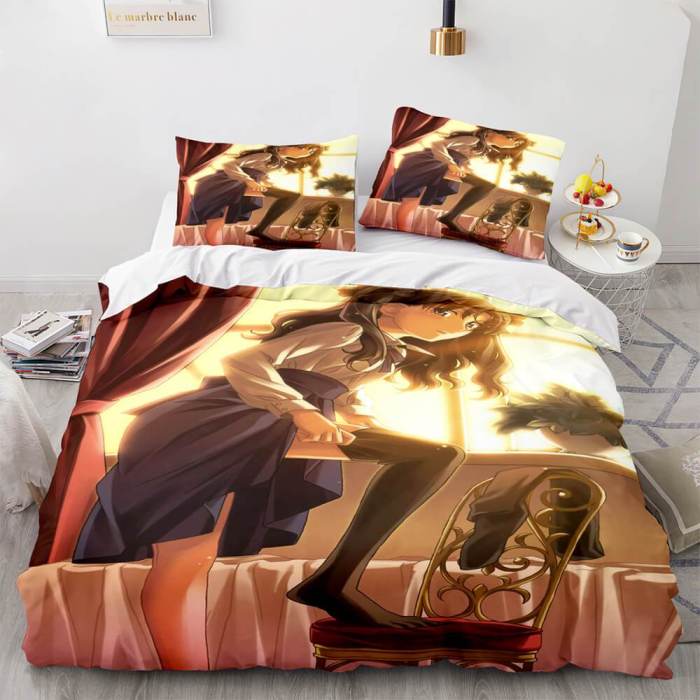 Fate Stay Night Tohsaka Rin Bedding Set Duvet Covers Quilt Bed Sheets