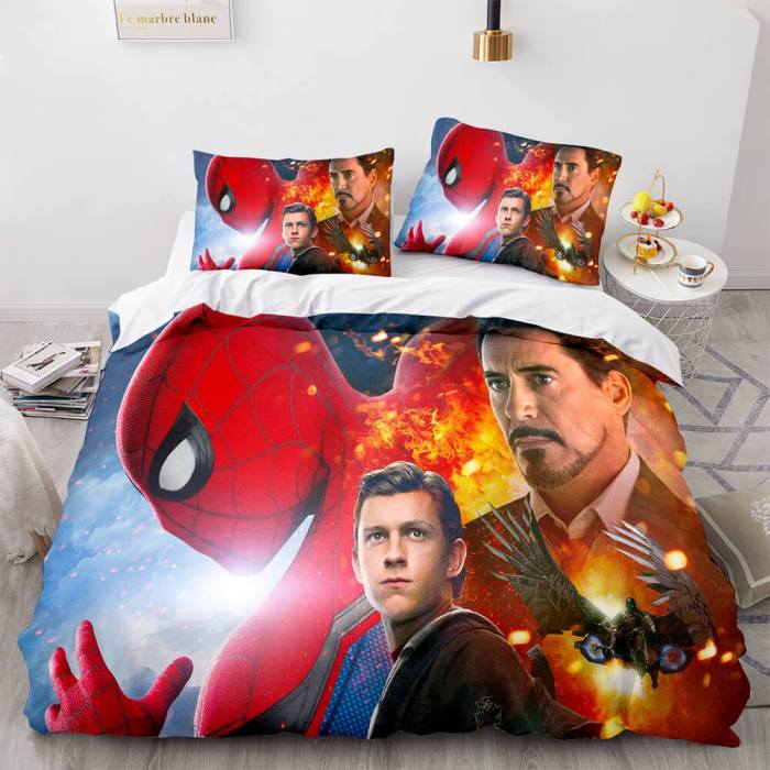 Avengers Cosplay Bedding Set Duvet Cover Comforter Bed Sheets