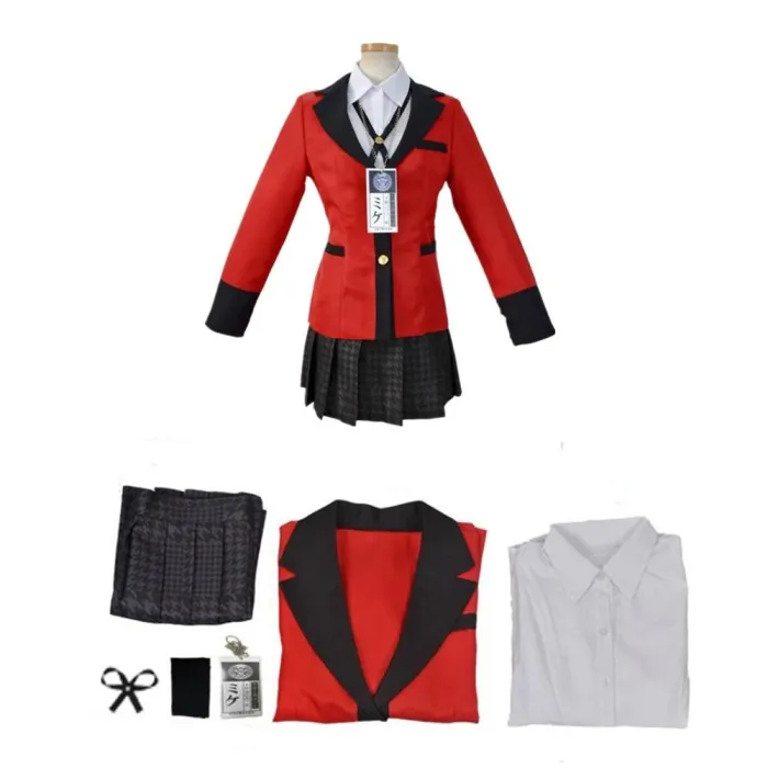Anime Kakegurui Yumeko Jabami Kakegurui Twin Uniform Cosplay Costumes Halloween Girls Clothes Women Suits
