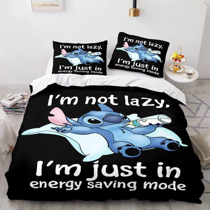 Lilo And Stitch Cosplay Comforter Bedding Set Duvet Covers Bed Sheets