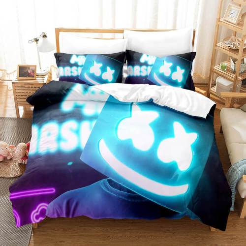 Dj Marshmello Cosplay Bedding Sets Duvet Covers Comforter Bed Sheets