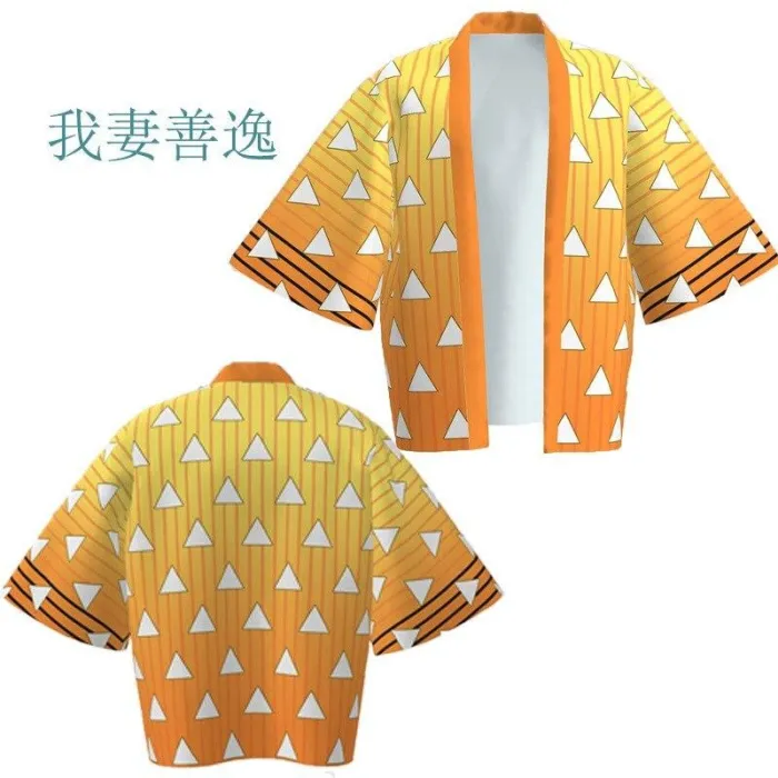 Anime Demon Slayer Kimetsu No Yaiba Tanjiro Kamado Cosplay Cape Costume Men Kimono Plus Size Jackets Halloween Party
