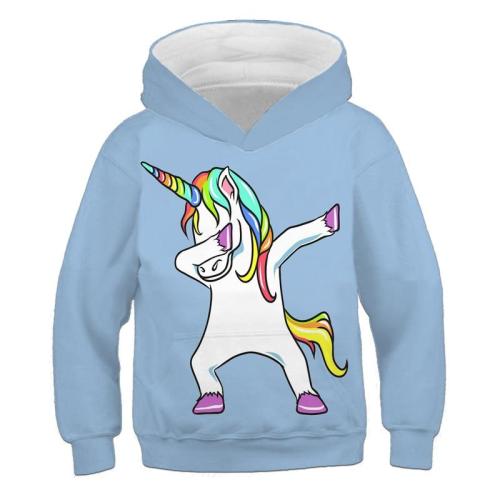 Kids Hoodies Unicorn 3D Printed Girls Sweatshirt Lovely Boys Tops Long Sleeve Sweater Cute Children Clothes  4T-14T Kids H