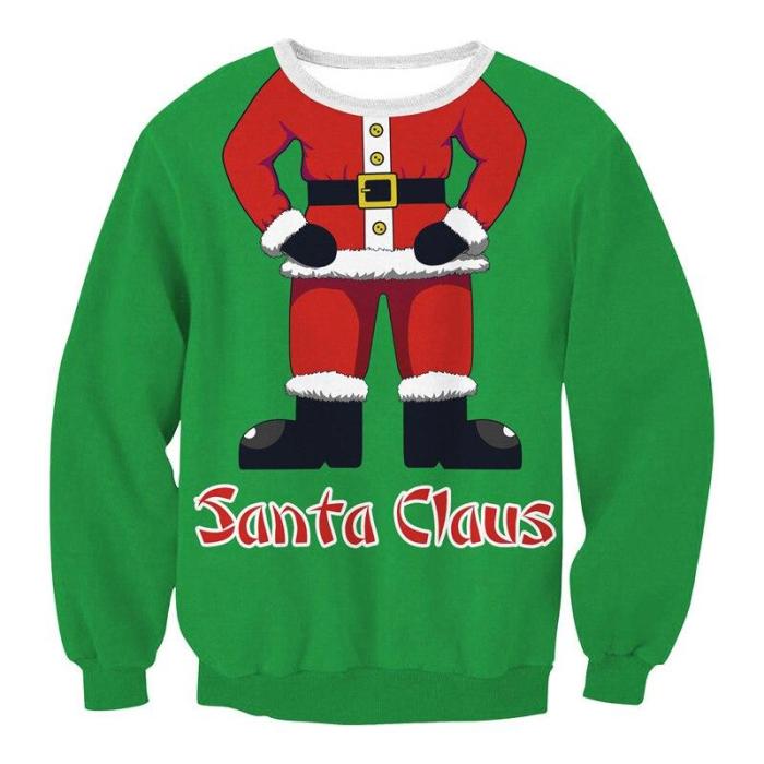 Ugly Christmas Sweater Unisex Men Women Vacation Pullover Funny Sweaters Tops Autumn Winter Clothing Round Neck Streetwear